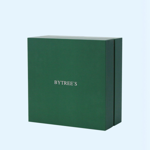 Caixa de presente verde personalizada com logotipo