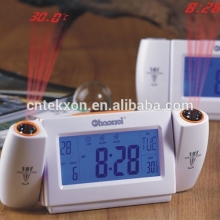 Sound Control Sensor Night Light Timer Digital LED Alarm Clock Double Projection