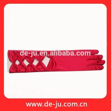 Red Decoration Gloves Wedding Bridal Hollow Out Glove