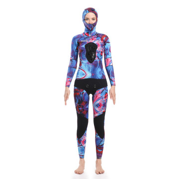 Bahari ya wanawake 2mm 3mm 2 vipande vya spearfiting wetsuits