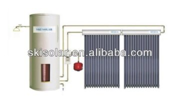 residential solar:split solar heating system with single Heat Exchanger