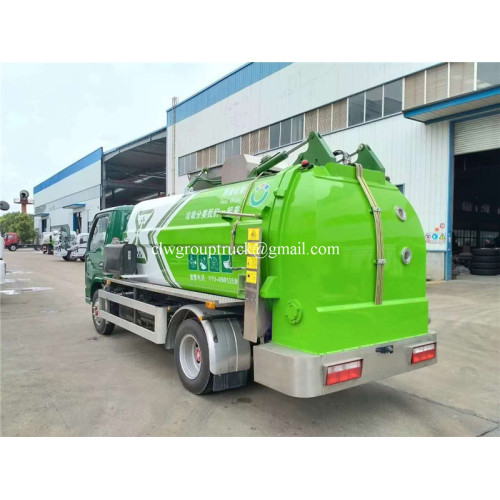 Carbon Steel 5CBM Box Volume Kitchen garbage truck