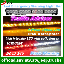 16 leds car roof emergency wanring amber traffic advisor strobe flash light bars