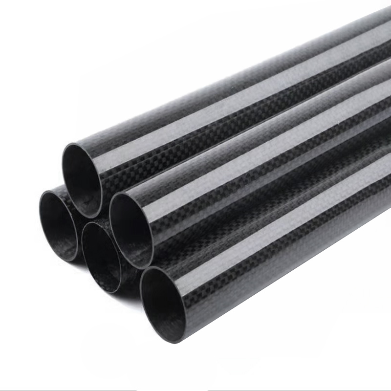 Plain glossy carbon fiber tube