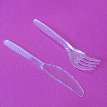 Disposable plastic flatware