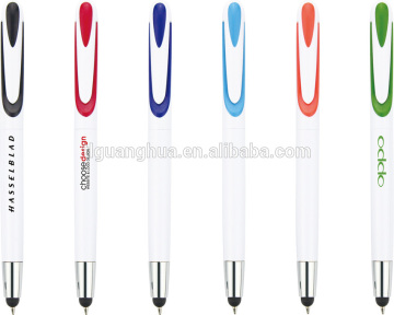 2014 new design flexible twist touch screen ball pen