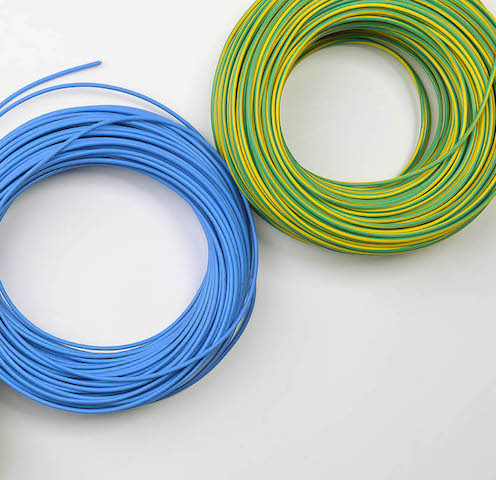 Fio isolado amarelo azul claro de Xlpvc Xlpvc Insulated Wire Blue Yellow Green Strip