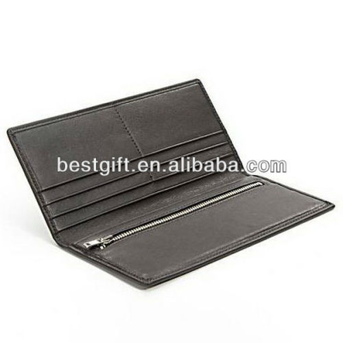 wholesale cow leather slim wallets PU slim wallets top quality zipper style.