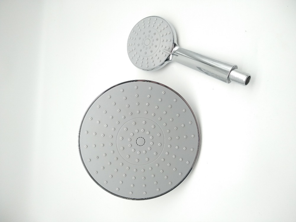 Chrome Top Square Rainfall Shower Head Set