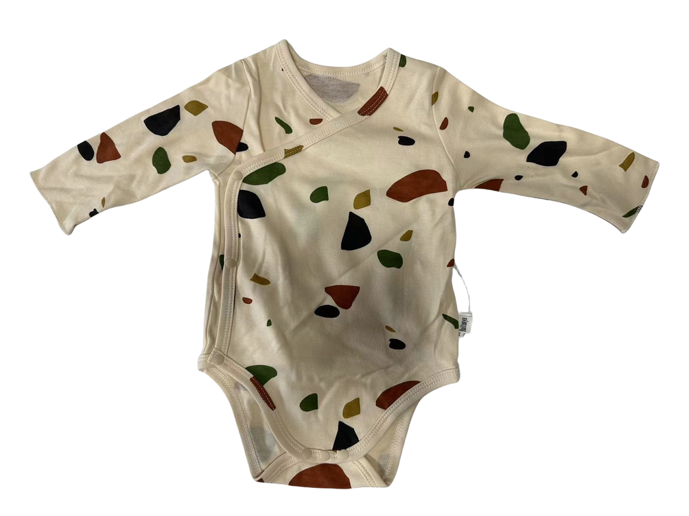 % 95 pamuk% 5 spandeks bebek düğmesi pijamaları 3 95% Cotton 5% Spandex Baby Button Pajamas 3