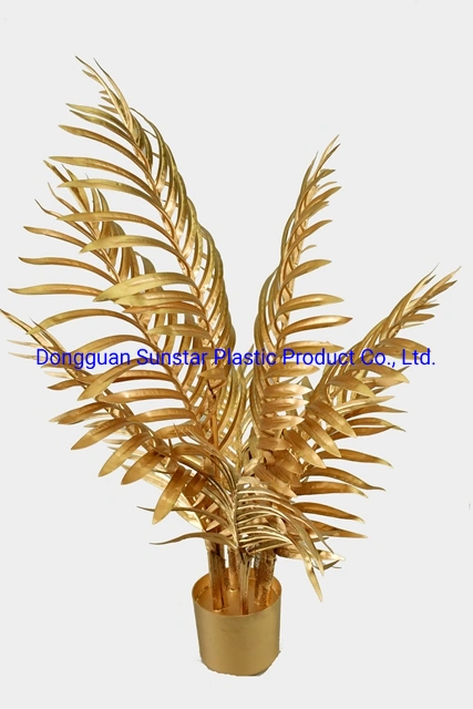 Customized Artificial Plant Plastic Golden Areca Pearl Palm Tree for Christmas Decoration (51151)