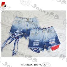 adjustable waist 4th of July denim shorts