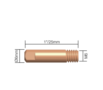 BINZEL MIG WELDING 141.0007 CONTACT TIP M6