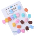 Entzückender Eisschmuck Harz Cabochons Multicolor Niedliche Eis am Stiel Eis Bars Craft DIY Scrapbooking Verzierungen