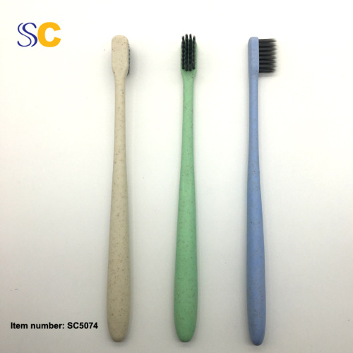 Wheat Straw Charcoal Small Head Soft Adult Toothbrush