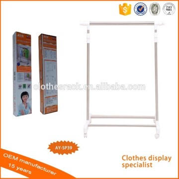 Modern White Powder coating And Folding Stand Metal Coat Rack