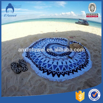 Wholesale High Quality Mandala Round Beach Towel, High quality Mandala round beach towel with tassle