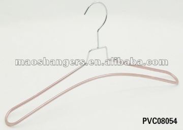 PVC Red Coated Metal Hanger,Single line metal hanger coated PVC