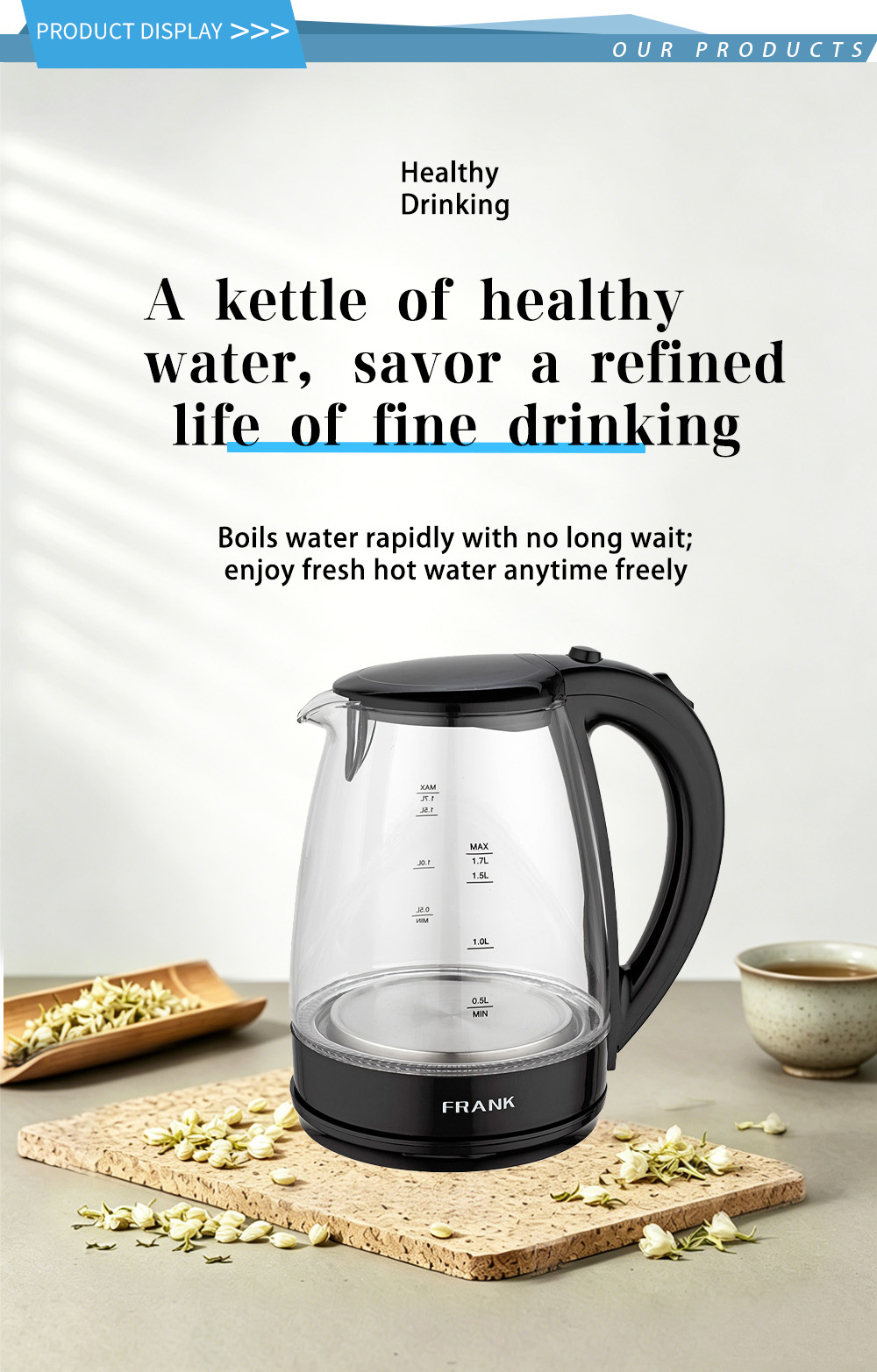 304 غلاية من الفولاذ المقاوم للصدأ FK-1812 1 304 stainless steel kettle FK-1812 1