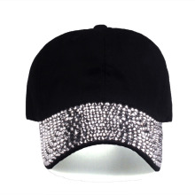 CUSTOM RHINESTONE TRIM LADY HAT SPARK BASEBALL CAP WITH LOGO