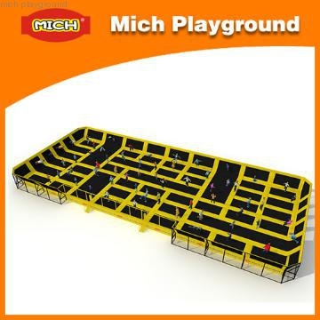 4 side slope large size gymnastic trampolines