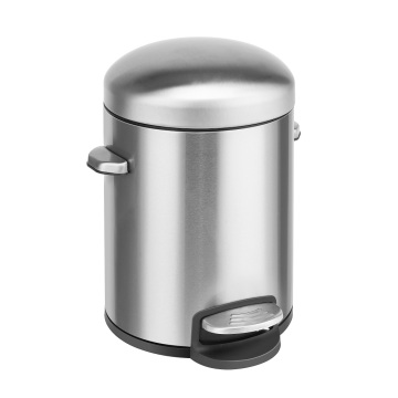 Stainless Steel Round Step-on Trash Can Office