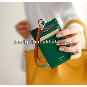 leather id card holder lanyard credit card case