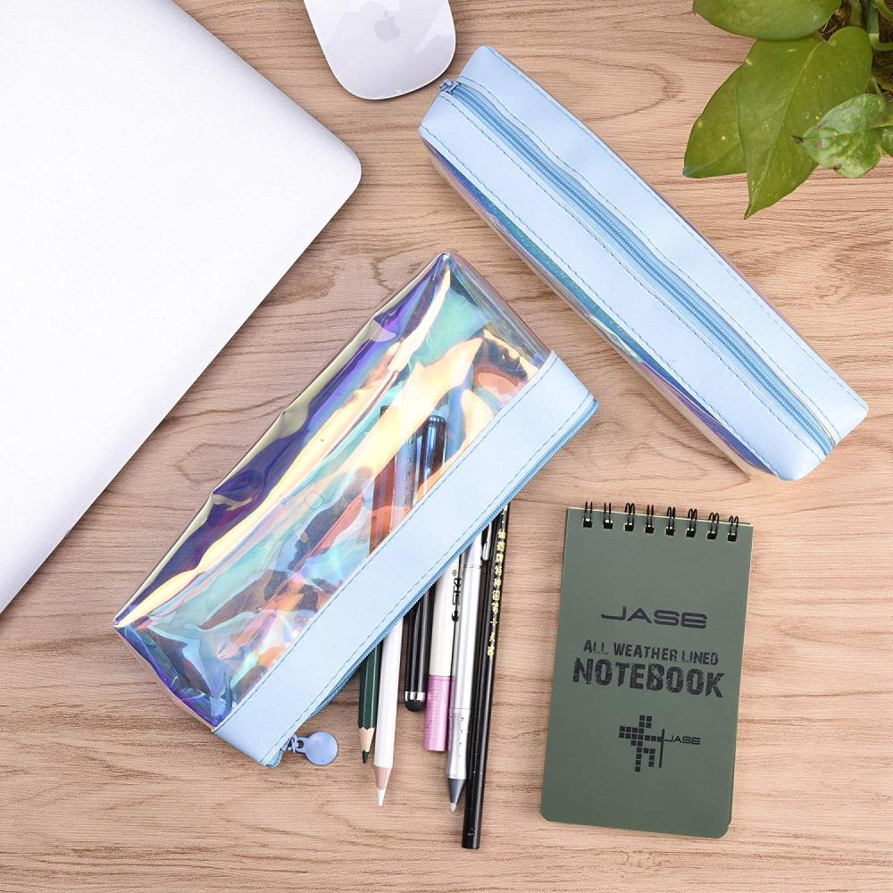 Blue Transparent Laser Pencil Case 2 Blue Transparent Laser Pencil Case 2