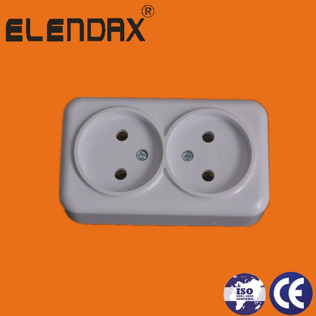 Surface Mounted Wall Socket 3 Ways