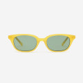 Retro narrow Acetate Unisex Sunglasses