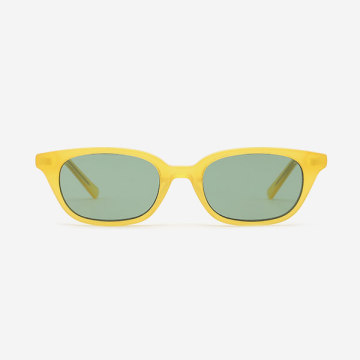 Retro narrow Acetate Unisex Sunglasses