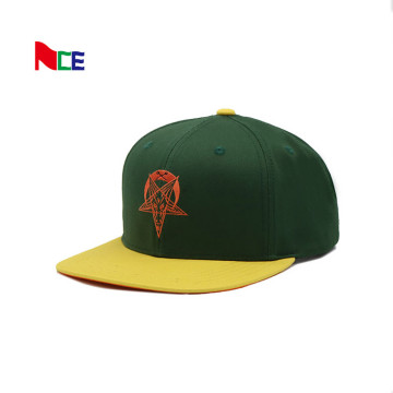 Two Tone Flat Brim Snapback Cap