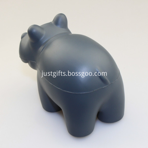 Promotional PU Hippo Gray Shape Stress Ball3