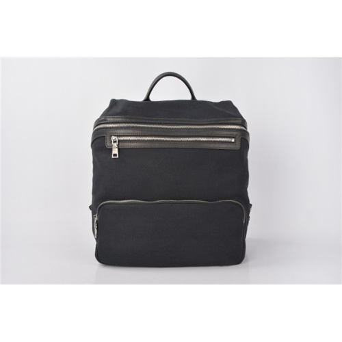 Quadra Heritage Waxed Large Canvas Rucksack In Schwarz