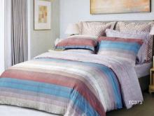 Neutral Stripe Tencel Lyocell Bedding Linens Reactive Print