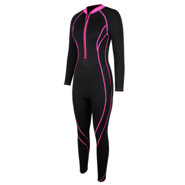 Seaskin Ladies Pink Nylon Front Zip Fullsuit Wetsuits