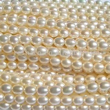 White Rice Pearl Strands