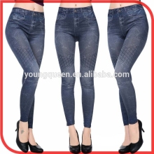 RM1505 women fashion seamless super stretch legging Denim Leggings