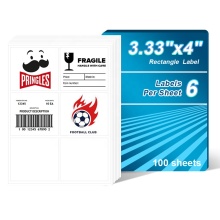 3.33"X4" printable vinyl sticker paper