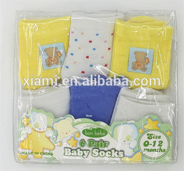 new sheves 100% cotton kintted stripe pure color lovely bear pattern cute baby socks