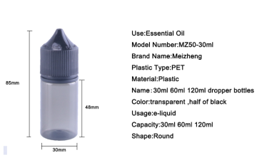 Round Plastic PET vape bottle