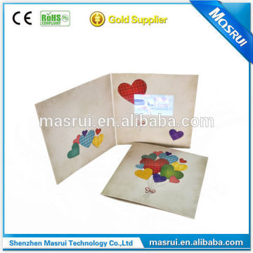 Wedding invitation card LCD Video brochure , digital brochure video card