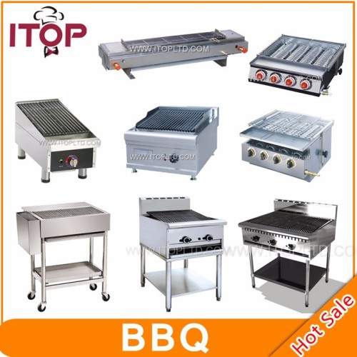 commercial stainless steel restaurant gas or electric charcoal barbecue bbq grill for party