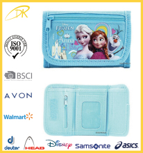 Cheap cute Frozen Elsa Anna and Olaf Character Light Trifold Wallet and purses for girls