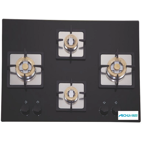 Elica Black Glass 4 Burner Hob terbina dalam