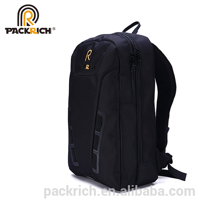 Personalized Popular Famous Brand Name Shoulder Computer Black Backpack For Man