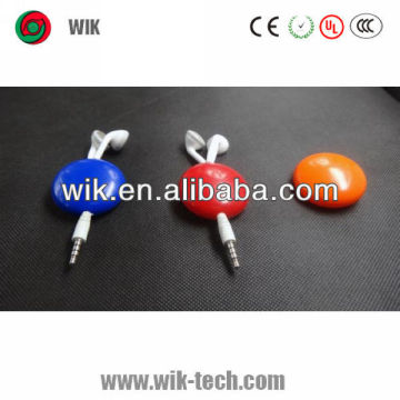 wik new retractable oem or odm high quality earphone with microphone for skype