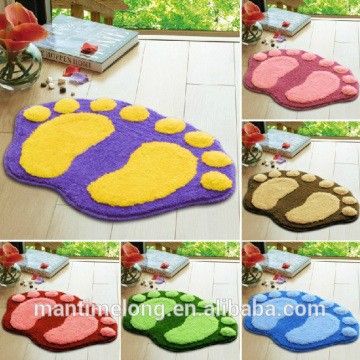 carpet flooring carpet mat foot shape bath mat