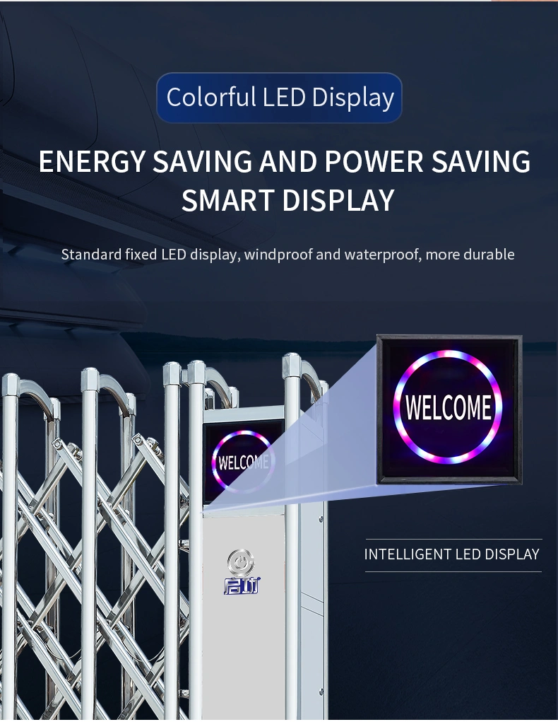 Stainless Steel Retractable Gates Security Folding Gates/Electronic Accordion Gates