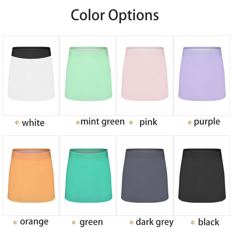 8 colors ladies golf skirts with shorts